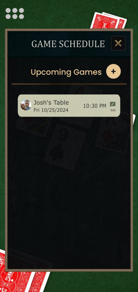 Pinochle Upcoming Games Screenshot