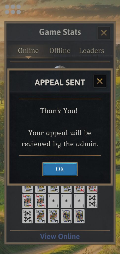 screenshot penalty appeal confirmation